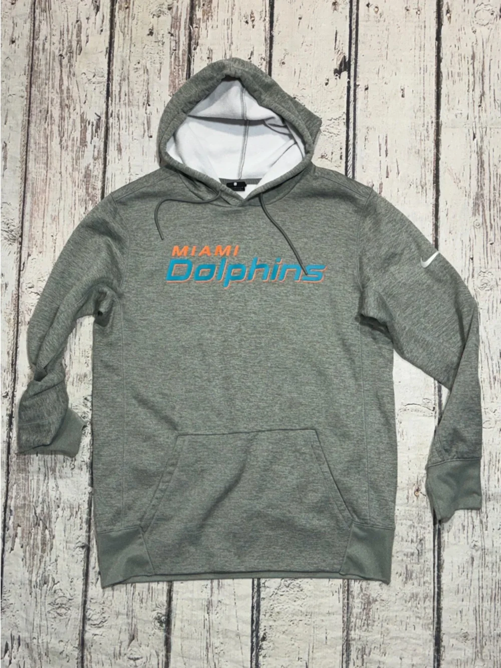 Miami Dolphins NFL Nike Dri-Fit Hoodie Pullover Jumper Sweatshirt